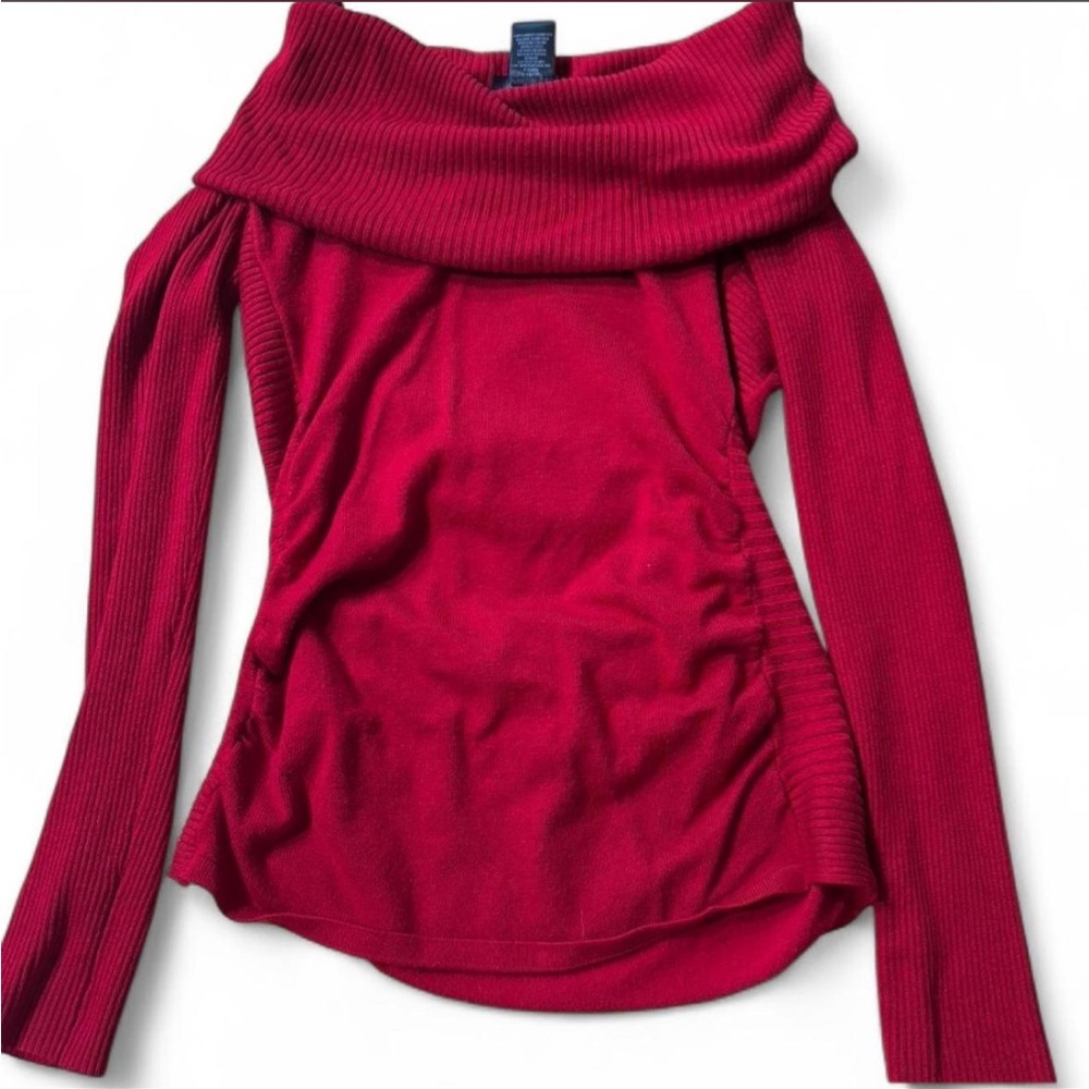 Always Bold Red Off-Shoulder Sweater